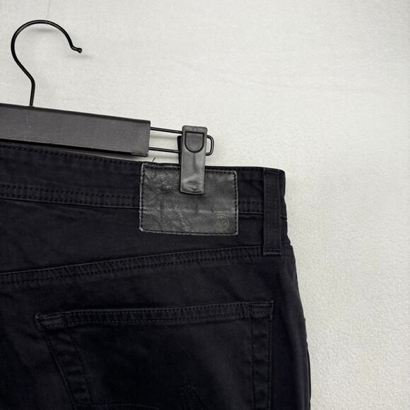 AG Adriano Goldschmied Pants Men's 36x34 Fits 36x32 Black Chino Slim Straight - Picture 6 of 9